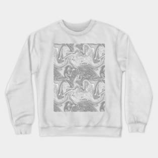 Pastel Grey Silk Marble - Digital Liquid Paint Crewneck Sweatshirt